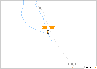 map of Anhong