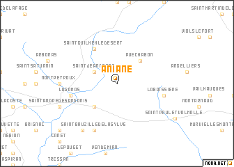 map of Aniane