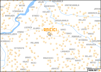 map of Aničići