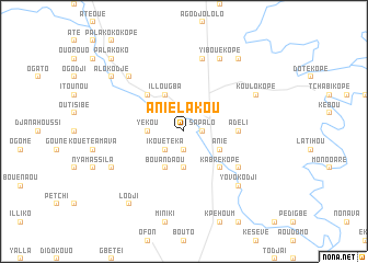 map of Aniélakou