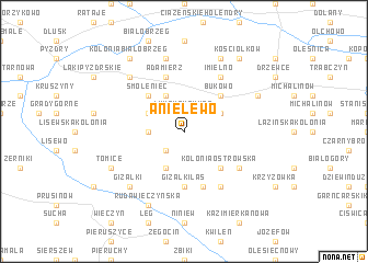 map of Anielewo