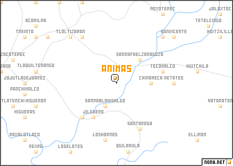 map of Ánimas