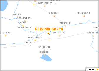 map of Anisimovskaya