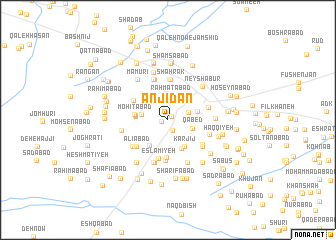 map of Anjīdān