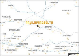 map of Anjīlāvand-e ‘Olyā