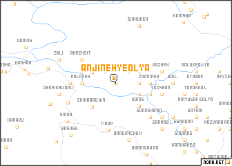 map of Anjīneh-ye ‘Olyā