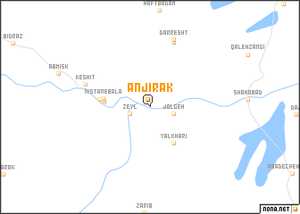 map of Anjīrak