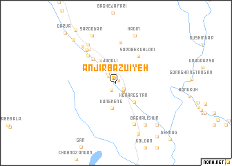 map of Anjīr Bāzūʼīyeh