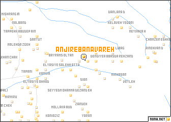 map of Anjīrebān Āvāreh