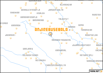 map of Anjīrebūs-e Bālā