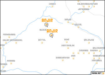 map of Anjīr