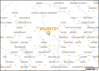 map of Anjoutey