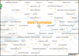 map of Annet-sur-Marne