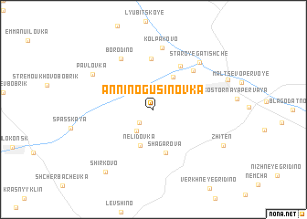 map of Annino-Gusinovka