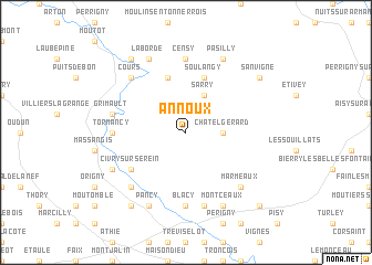 map of Annoux