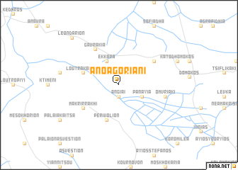 map of Áno Agóriani