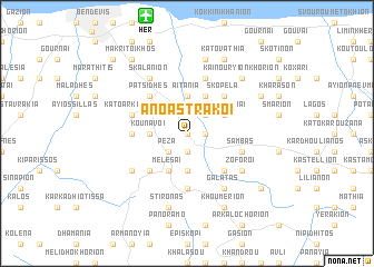 map of Áno Astrakoí