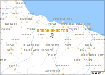 map of Áno Dhiakoptón