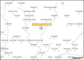 map of Áno Dhrosiní