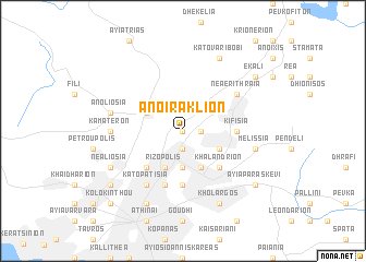 map of Áno Iráklion