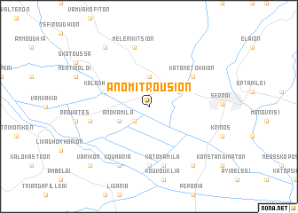 map of Áno Mitroúsion