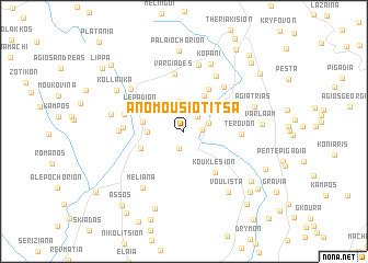 map of Áno Mousiotítsa