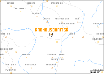 map of Áno Mousounítsa