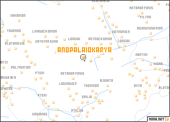 map of Áno Palaiokaryá