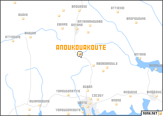 map of Anoukoua-Kouté