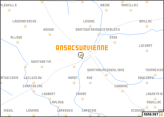 map of Ansac-sur-Vienne