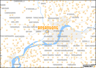 map of Ansan-dong