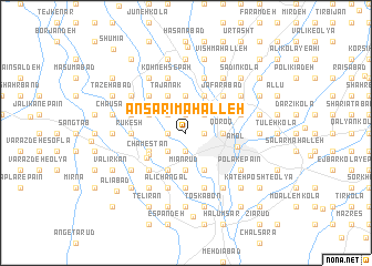 map of Anşārī Maḩalleh