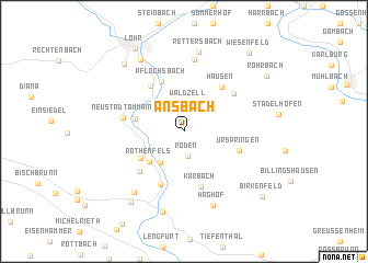 map of Ansbach