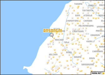 map of Ansŏng-ni