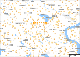 map of Ansŏng-ni