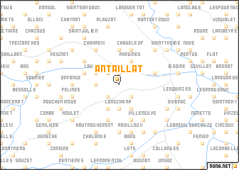 map of Antaillat