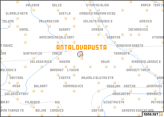 map of Antalova Pusta