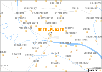 map of Antalpuszta