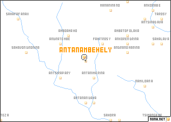 map of Antanambehely