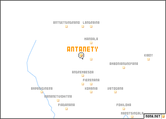 map of Antanety