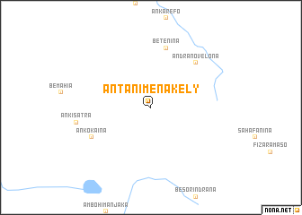map of Antanimenakely