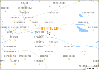 map of Antatilčiai