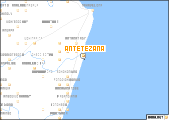 map of Antetezana