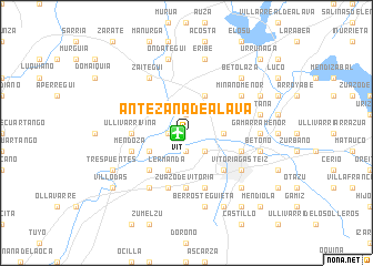 map of Antezana de Álava