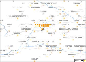 map of Anthenay