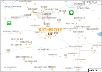 map of Anthracite