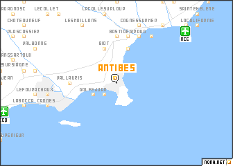 map of Antibes