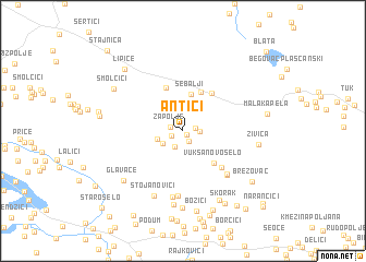 map of Antići