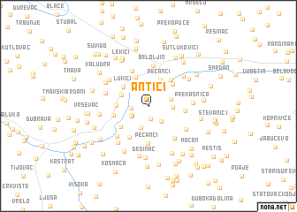 map of Antići