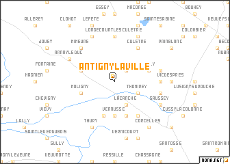 map of Antigny-la-Ville